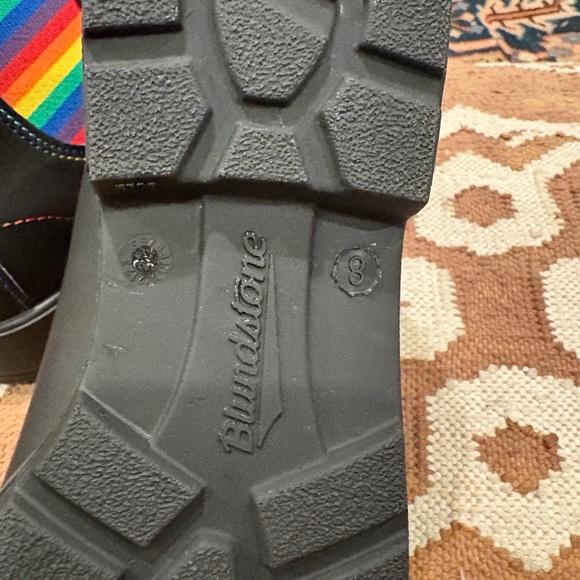 New Blundstone Rainbow Pride Leather Chelsea Ankle Boots Women 11 M 9 - Picture 3 of 4
